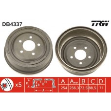 DB4337 TRW Гальмівний барабан