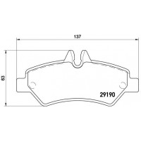 P 50 084 BREMBO Комплект гальмівних колодок дисковий гальм