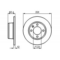 0 986 478 879 BOSCH Гальмівний диск