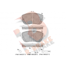 RB2337 R BRAKE Комплект гальмівних колодок дисковий гальм
