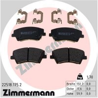 22518.175.2 ZIMMERMANN Комплект гальмівних колодок дисковий гальм