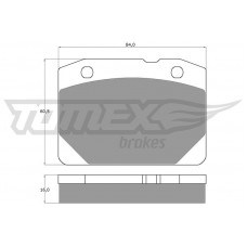 TX 10-31 TOMEX Brakes Комплект гальмівних колодок дисковий гальм