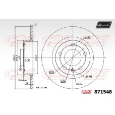 871548 MAXTECH Гальмівний диск