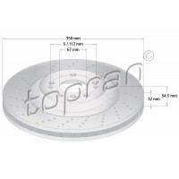 409 482 TOPRAN Гальмівний диск
