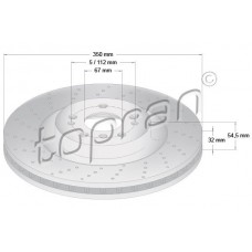 409 482 TOPRAN Гальмівний диск