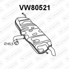 VW80521 VENEPORTE Глушник вихлопних газів кінцевий