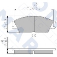 FO 499181 FOMAR Friction Комплект гальмівних колодок дисковий гальм
