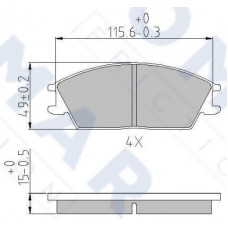 FO 499181 FOMAR Friction Комплект гальмівних колодок дисковий гальм
