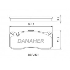 DBP2131 DANAHER Комплект гальмівних колодок дисковий гальм