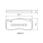 DBP2131 DANAHER Комплект гальмівних колодок дисковий гальм