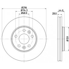 8DD 355 122-601 HELLA Гальмівний диск