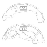 SA219A Hi-Q Комплект гальмівних колодок