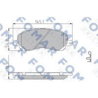 FO 935881 FOMAR Friction КомплеК т гальмівних колодок, дискове гальмо