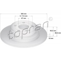 401 054 TOPRAN Гальмівний диск