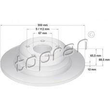401 054 TOPRAN Гальмівний диск