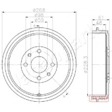 TA-0613C JAPANPARTS Гальмівний барабан