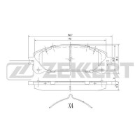 BS-1872 ZEKKERT Комплект гальмівних колодок дисковий гальм
