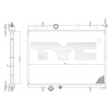 705-0028 TYC Радіатор охолодження двигуна