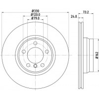 8DD 355 119-561 HELLA PAGID Гальмівний диск
