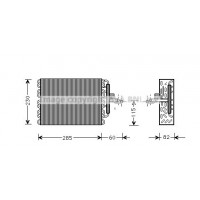 PEV002 AVA QUALITY COOLING Випарник кондиціонера