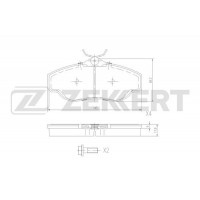 BS-2874 ZEKKERT Комплект гальмівних колодок дисковий гальм