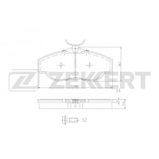 BS-2874 ZEKKERT Комплект гальмівних колодок дисковий гальм