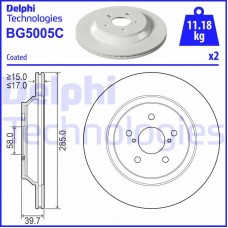 BG5005C DELPHI Гальмівний диск