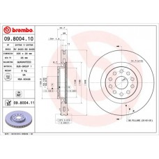 09.8004.11 BREMBO Гальмівний диск