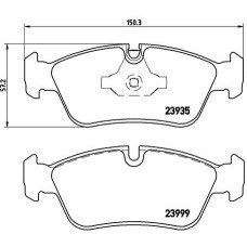 P 06 035 BREMBO Комплект гальмівних колодок дисковий гальм