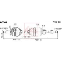 TYXP-909 ASVA Привідний вал