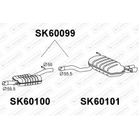 SK60099 VENEPORTE Глушник вихлопних газів кінцевий