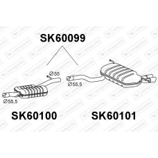 SK60099 VENEPORTE Глушник вихлопних газів кінцевий