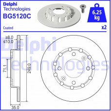 BG5120C DELPHI Гальмівний диск