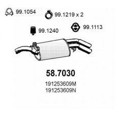 58.7030 ASSO Глушник вихлопних газів кінцевий