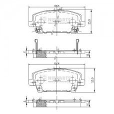 J3604065 NIPPARTS КомплеК т гальмівних колодок, дискове гальмо