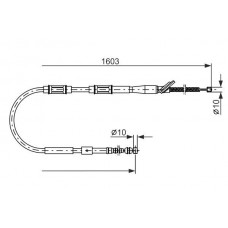 1 987 477 409 BOSCH Тросик, cтояночный тормоз