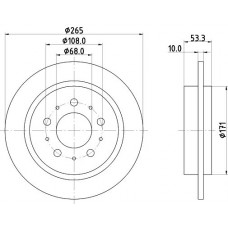 8DD 355 102-261 HELLA Гальмівний диск