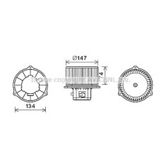 HY8354 AVA QUALITY COOLING Вентилятор салону