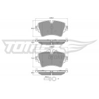 TX 17-82 TOMEX Brakes Комплект гальмівних колодок дисковий гальм