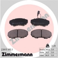 23917.195.1 ZIMMERMANN Комплект гальмівних колодок дисковий гальм