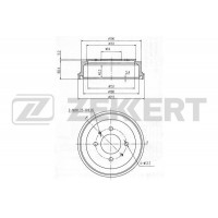 BS-5566 ZEKKERT Гальмівний барабан