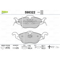 598322 VALEO Комплект гальмівних колодок дисковий гальм