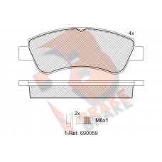 RB1388-701 R BRAKE Комплект гальмівних колодок дисковий гальм
