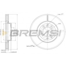 CD7132V BREMSI Гальмівний диск