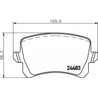 8DB 355 025-331 HELLA PAGID Комплект гальмівних колодок дисковий гальм