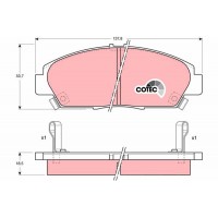 GDB1061 TRW КомплеК т гальмівних колодок, дискове гальмо
