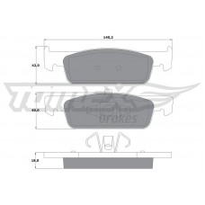 TX 16-94 TOMEX Brakes КомплеК т гальмівних колодок, дискове гальмо