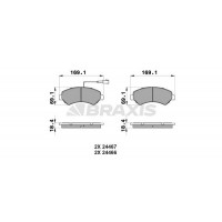 AB0111 BRAXIS Комплект гальмівних колодок дисковий гальм