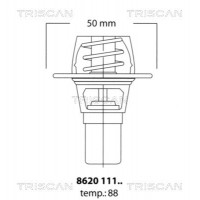 8620 11191 TRISCAN Термостат охолоджувальна рідина