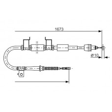 1 987 482 362 BOSCH Тросик, cтояночный тормоз